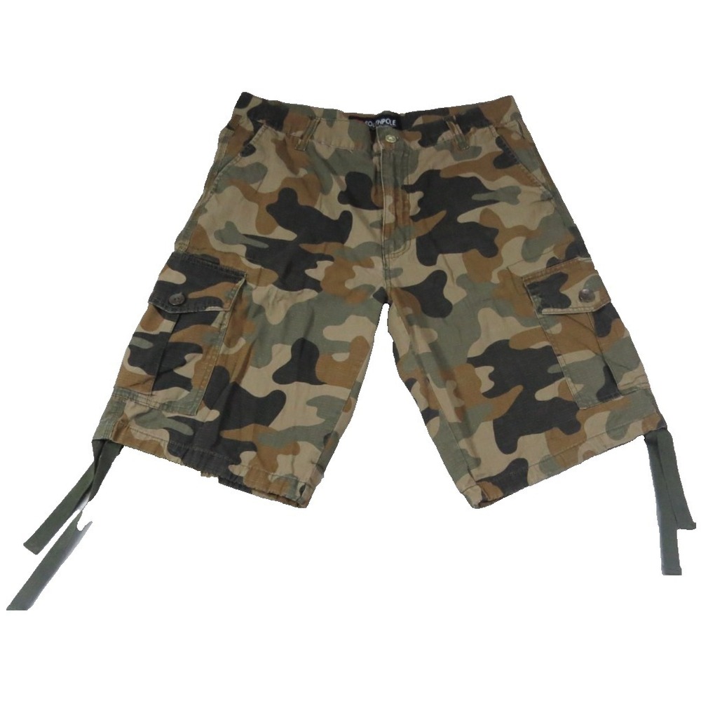 SouthPole Cargo Shorts Men's Size 34 Brown Camo Baggy Fit Y2K Hip Hop Rap VTG